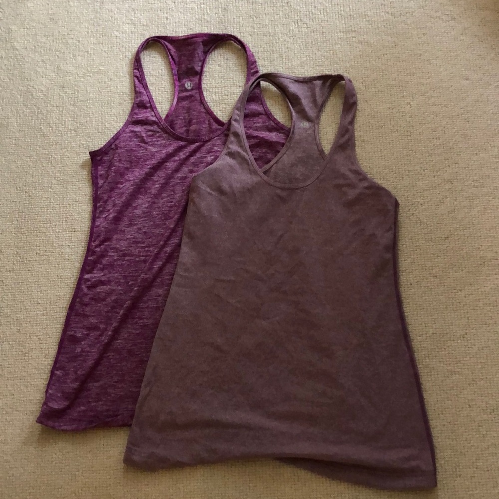 Two Lululemon racerback tops